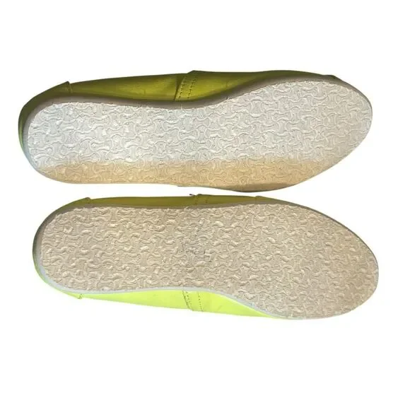 NWT Women's Toms Neon Yellow Slip On Canvas Shoes Size 7 - Picture 11 of 12